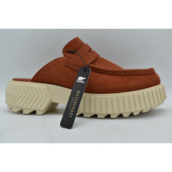 Sorel Women Size 8 ONA AVE Sanguine Red Bleached Ceramic Slip On Loafers Shoes - Picture 7 of 12